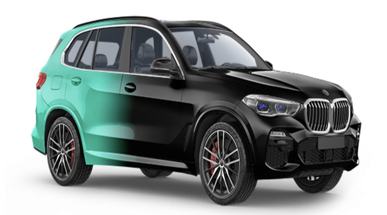 GMT Printable Vinyl Gredient in Tiffany green and black Digital Wrap Vinyl Car Wrapping Film  Substitute to MPI 1105